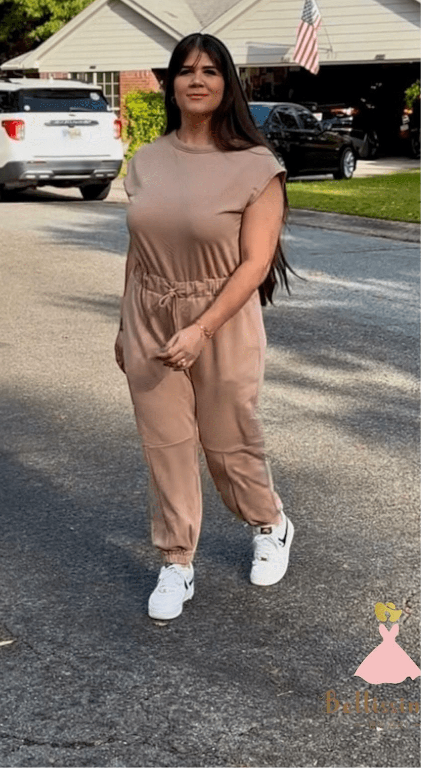 Cap Sleeve Pocketed Jogger Jumpsuit - Bellissima by Ari LLC.